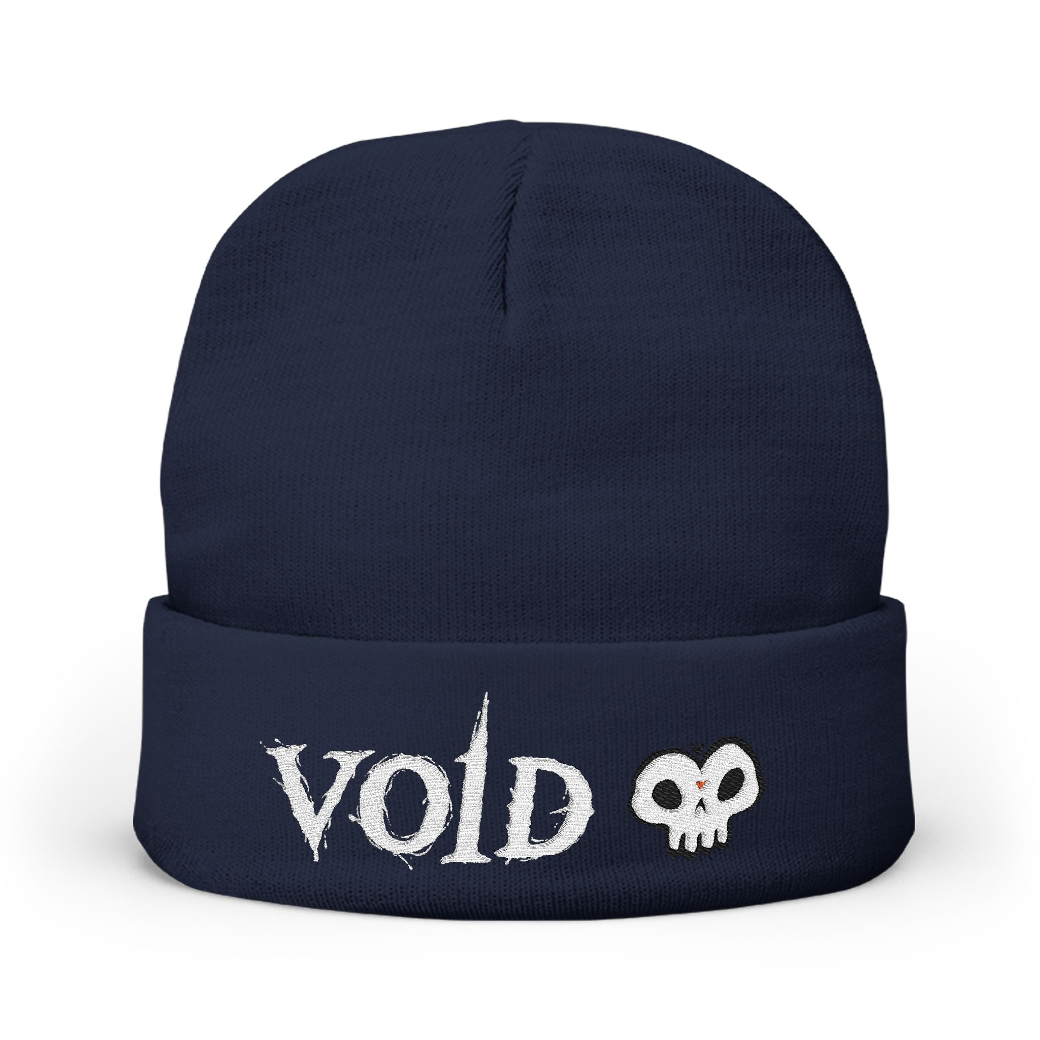 Embroidered VOID Skull Beanie — Winter Hat