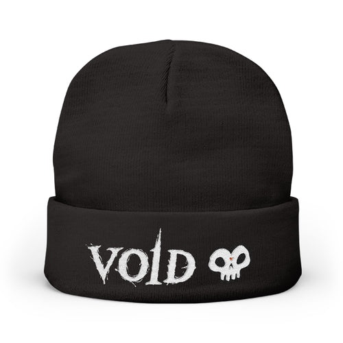 Embroidered VOID Skull Beanie — Winter Hat