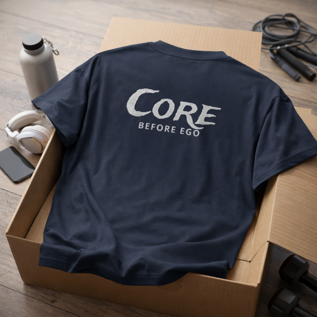 Boxy Oversize T-shirt "Core Before Ego"